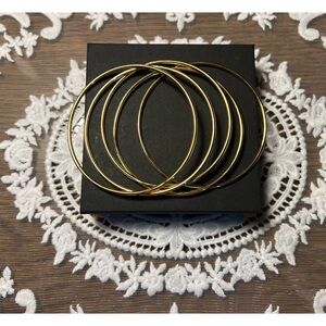 Set of 5 gold vermeil bangles